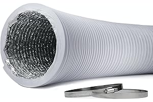 ONWARD Profi Abluftschlauch mit Alu Isolierung - Durchmesser 125 mm / 127 mm, Länge 3 m - für Klimaanlage, Trockner, Abzugshaube, Wäschetrockner - stabil und wärmeisoliert (inkl. 2 Schlauchschellen)