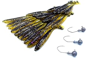 trifyd ® Fishing - Leurres Souples shad de 7,5 cm pour Truite et Petits carnassier, Le Pack de 20 leurres de pêche + 3 têtes plombées