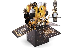 OFFCUP 18 års födelsedagskort 3D dragbart gratulationskort rolig present pop up födelsedagskort med kuvert och kort gratulati