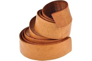 ‎ESNADO esnado Lederband, Lederriemen Flach. 1 Meter. Breite/Farbe: wählbar (Breite: 20 mm, Walnuss) | ECHTES Leder | pflanzlich gegerbt | Schmuck, Armbänder, Basteln, Dekorieren, DIY, Mittelalter