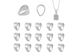 PH PandaHall 1 sac/20pcs Beliere Attache Pendentif Acier inoxydable Accessoires pour montage Beliere Pendentif Charms Breloques Creation de bijoux 11x7mm