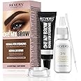 REVERS COSMETICS Eyebrow Dye Kit Light Brown Ammonia Free, Brow Tint with Argan Oil and Castor Oil, Salon Quality, Natural Result, Lasts Up to 4 Weeks, Up to 15 Applications