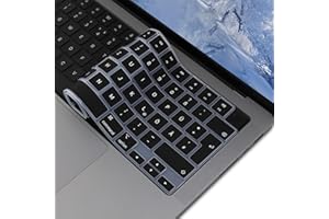 MASIBLOOM Deutsche Silikon-Tastaturabdeckung für MacBook Pro 14 Zoll 16 Zoll M3 M2 M1 (A2779 A2442 A2780 A2485) & Air 15 Zoll M2 (A2941 A2681) UK /EU-Layout-Schutz Zubehör