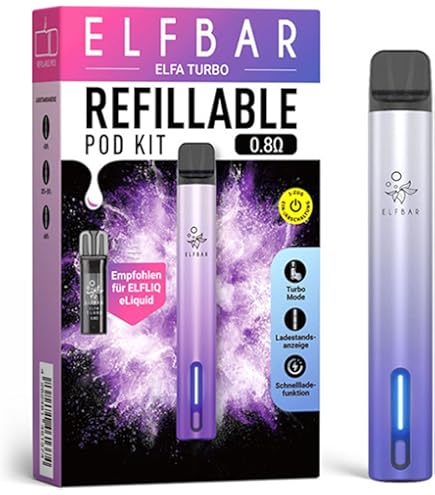 elfbar akkuträger reinigen Elfbar Elfa Akkuträger Kit Schwarz – Wiederaufladbar, USB Typ-C, 5,95 € main image 1
