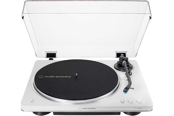 Audio-Technica AT-LP70XBT Helautomatisk trådlös skivspelare med remdrift (Vit