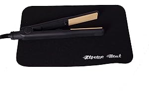 QDWQ-US Extreme Heat Protection Safety Flat Mat for GHD Hair Straighteners and Tongs (Black)