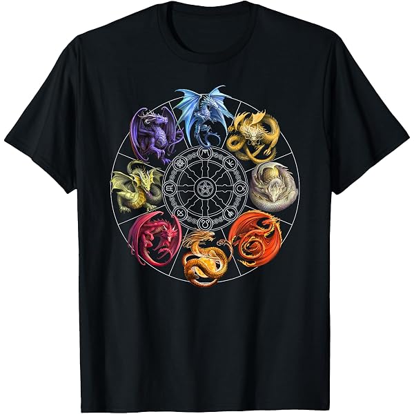 thumbnail image 2 of The Mountain Water Dragon Fairy Mermaid T-Shirt – Ann Stokes Art – Short Sleeve, Blue, S-3XL 2 of 6