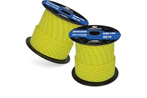 Abma Cord Paracord 425 lbs 3mm 100% Nylon 30M - Reflective Neon Yellow