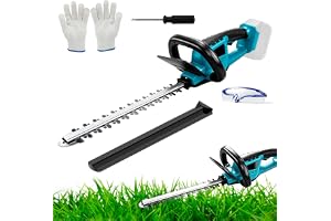 Batteridriven häcksax kompatibel med Makita 18V, 550 W, borstlös elektrisk häcksax, 52 cm skärlängd, 16 mm tandavstånd, dubbl
