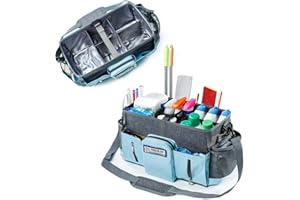 FRECOLSH RECOLSH Large Cleaning Supplies Organizer-Cleaning Caddy Organizer With Handles & Shoulder Strap-Cleaning Bags for Cleaning Suppliers-Housekeepers Wearable Cleaning Tote Upgraded