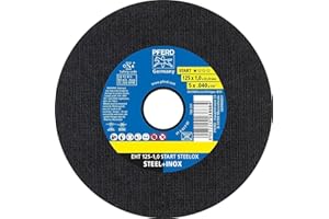 Disques de tronçonnage de PFERD, 50 pièces | EHT 125 x 1,0 x 22,23 mm droits gamme de départ START STEELOX | 69198290 – pour acier, acier inoxydable (INOX)