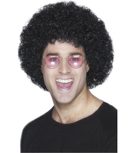 Peluca Afro Negra De Gran Tamaño Para Disfraces, Talla única, Accesorio Versátil Para Halloween Y Fiestas Temáticas