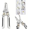 Wire Stripper and Cutter Pliers Tools For Electricians 6-in-1 Multifunctional Wire and Cable Stripping, Cutting, Winding, Crimping Precision Stainless Stee Hand Tool for Electrician Decrustation Tool