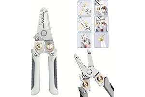Magnova All in 1 Multifunctional 8-inch Wire Stripper and Cutter for Electricians, 6 in 1 Stainless Steel Electrical Plier For Wire Stripping, Cutting, Winding, Wire Crimping, Decrustation Hand Tool