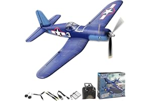 VOLANTEXRC F4U Corsair V2 Avión RC - 4 Canales 2.4GHz con Estabilización 6 Ejes, 2 Baterías, Modelo Histórico RTF para Principiantes y Expertos (Listo para Volar)