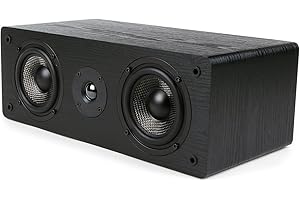 Micca MB42-C Center Channel Speaker for Home Theatre, Surround Sound, Passive, 2-Way (Black, Each)
