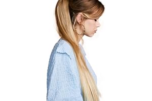 CAISHA 60cm Coda Capelli Stella Con Pinza Capelli Lungo Capelli Extensions Finta Per Donna Liscio Biondo Mix H624