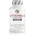 Nutriodol Vitamin A 10,000IU | 365 Easy to Swallow Tablets | High Strength | for Normal Skin, Eyes & Immune System | Clean Formula by Nutriodol.