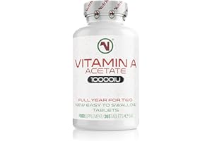 Nutriodol Vitamin A 10,000IU | 365 Easy to Swallow Tablets | High Strength | for Normal Skin, Eyes & Immune System | Clean Formula by Nutriodol.