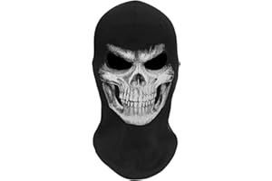 WTACTFUL Skeleton Skull Balaclava Ghost Death Masks Halloween Costume Cosplay Warmer Full Face Mask for Cycling Motorcycle Ski Outdoor Sport