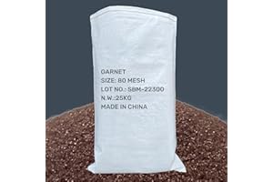 BPAC Abrasif Garnet 80 MESH 25 KG - Abrasif pour Machine à Sabler Mobile - Garnet Durable et Résistant Pour Sableuses Electriques - Recyclable - Sac de 25 KG