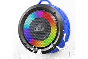 PRSCFUM Bluetooth Speaker with RGB Light, IPX7 Waterproof Portable Shower Speaker w/HD Sound, TWO Pairing, Bass, 20H Playtime, True Stereo Wireless Mini Speaker for Outdoor Party Bath