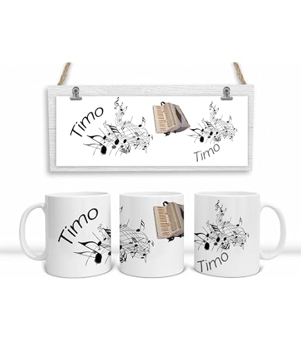 Trendation Akkordeon-Tasse – Geschenk Für Akkordeon-Spieler*innen Mit Lustigem Spruch (Schwarz)