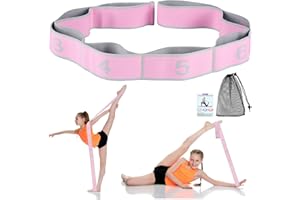 Bande élastique de Gymnastique Triitech pour Enfants, Sangle d'étirement avec Boucles, Bandes de résistance pour entraîneur en entraînement de Gymnastique, Yoga, Latin