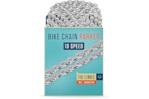 Alphatrail Bike Chain Parker 10-Speed 116 Links I Compatible with Shimano, SRAM, KMC, Connex, Campagnolo I Incl. Chain Lock