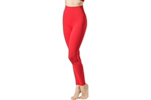 Risalti Leggings Donna Vita Alta Costina Sara - Leggins Sportivi Donna in Microfibra, Leggins Donna Eleganti, Pantaloni Elasticizzati Donna, Abbigliamento Donna Senza Cuciture - Made in Italy