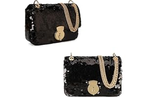 GLITZALL Crossbody Bags for Women Fashion Evening Party Shining Sequins Shoulder Bag Clutch Chain Strap Glitter Handbag