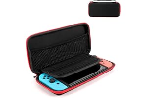 SHUNWIGE Custodia portatile compatibile con Nintendo Switch/Switch OLED, borsa portatile a guscio duro per il trasporto per giochi da viaggio con 10 cartucce di gioco, custodia da viaggio adatta a Joy-Con e ad