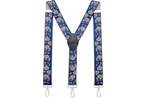 MASADA tirantes calidad fabricados a mano, con cierres de mosquetón resistentes y ajustes continuos con anchura de 3,5 cm para tallas de hasta 195 cm