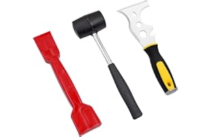 Hausun Ensemble d'outils de vitrage pour fenêtres à double vitrage avec couteau burin multifonction (13 en 1), maillet en caoutchouc et pagaie de vitrage (mise à niveau)