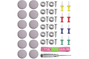 DEDC 60 Stück Kfz-Reparaturnieten Dachhimmel Reparaturknopf, Auto Dach Nieten Auto Dach Reparatur Schnalle für Alle Autos (Grau)