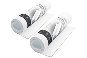 BIBODU Pacco 2 Rotoli di Gomma Eva Bianca 2mm di Spessore | Dimensioni Fogli 150cm x 32cm, Densità 80 kg/m3 | Eva Foam Bianco per Creazioni DIY, Foam Cosplay, Halloween | Adatto Bambini