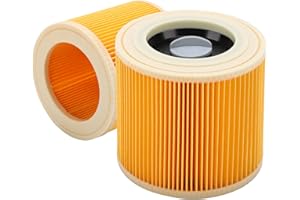 HZPZPP Cartridge Filter Compatible with Karcher wd2 | wd3 |hoover|vacuum filter SE 4001 SE 4002 Wet & Dry Hoover Vacuum Cleaner Part NO.KAR64145520(2PCS)