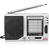 Ultratekno KK-9803 D&uuml;nya Radyosu 10 Bantlı FM AM SW Radyo Deprem Radyosu Kamp ve Acil Durum Radyosu Kulaklık Girişli Taşınabi