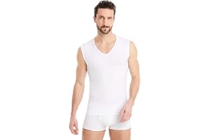 FINN Podkoszulek biznesowy, męski, bez rękawów, z dekoltem w serek, podkoszulek męski z oryginalnego materiału Lenzing® Modal - idealny tank top pod koszulę i garnitur