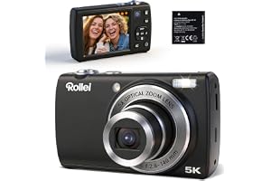 Produktabbildung: Rollei Powerflex Compact Digitalkamera 64MP 5K Fotokamera 5X Optischer Zoom | Fotoapparat mit 2,8“ Touch-Displ