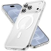 JETech iPhone 18 Pro MAX Magnetic Case, Clear | Compatible with MagSafe, Anti-Yellowing, Shock Protection, Scratch Resistant