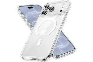 JETech Magnetiskt Skal för iPhone 18 Pro Max, Klar | Kompatibel med MagSafe, Anti-Gulning Telefon Skal, Stötsäkert Skydd, Rep