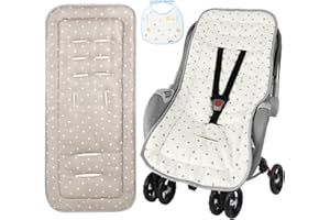 AOGOE Universelle Kinderwagenmatratze, Beidseitig Sitzauflage Weiche Kinderwageneinlage für alle Jahreszeiten, 9 Löcher Bollerwagenmatte kompatibel mit den Meisten Kinderwagen