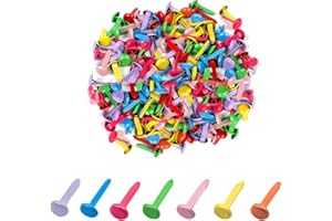 leersao 100 Clip di tenutaversatili in Metallo Mini chiodo rotondoa Doppia Gamba in Lega di per Artigianato di Carta e più durevoli graffette per Scrapbooking 100 Pezzi/Set Chiusure di Carta perni