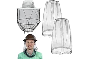 RobLuX Sombrero de Mosquitera con Velo Sombrero de Apicultura Apicultor Protección Sombrero de Cabeza Net Malla Sombrero de Sol para Colmenar, Pesca, Jardinería, Entusiastas al Aire Libre