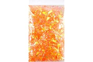 Bomoya Escamas de lentejuelas iridiscentes con purpurina colorida de papel fluorescente de resina epoxi accesorios de manicura para bricolaje, brillantes gruesos para resina de fundición de resina