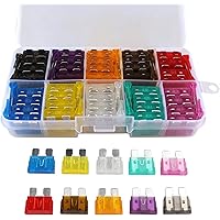 HALJIA 100 Flachsicherung Kit Sortiment Auto LKW Motorrad Sicherungen Boot Truck SUV Automotive Ersatz Sicherungen Kit 2…