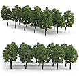Mystear HO Scale Trees, 50PCS HO OO Scale 1:100 Model Trees 1.4in/3.5cm Train Railroad Park Scenery Architecture Fake Trees for DIY Crafts, Building Model, Landscape