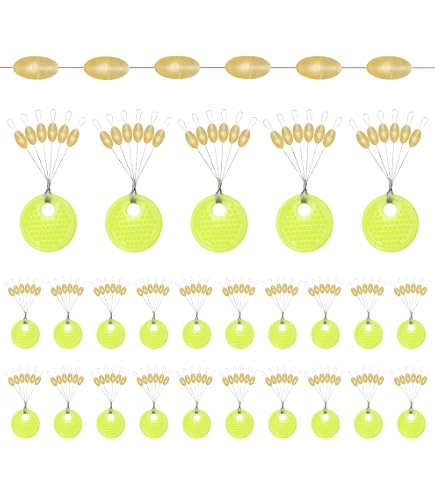 JENZI Pilotes Flottants Ronds Pour Pêche à La Truite - Taille L 15mm - Couleur Jaune/rouge - Avec Butée Intégrée - Modèle Populaire 'pose De Truite'