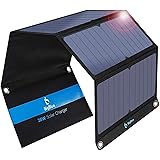 BigBlue 28W Caricabatterie Solare Portatile 2-Porte USB, Pannelli Solari con Amperometro Digitale per Dispositivi Ricaricabil